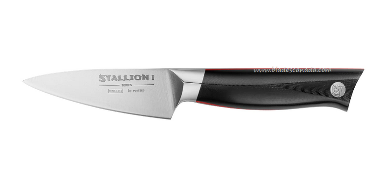 Vosteed Stallion I Pairing Knife, 3.5" 1.4116, G10 Black, SLPA4135