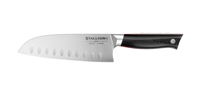 Vosteed Stallion Santoku Kitchen Knife, 7" 1.4116, G10 Black, SLSA4170