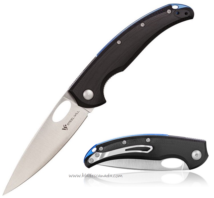 Steel Will Sedge Folding Knife, D2 Satin, G10 Black, F1910 - Click Image to Close