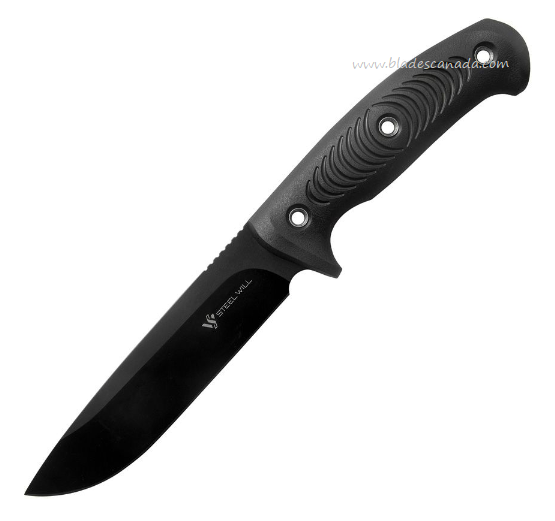 Steel Will Roamer R305 Fixed Blade Knife, D2 Black, TPE Black Handle, SMGR3051BK