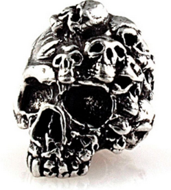 Schmuckatelli Co. Mind Skull Bead Pewter