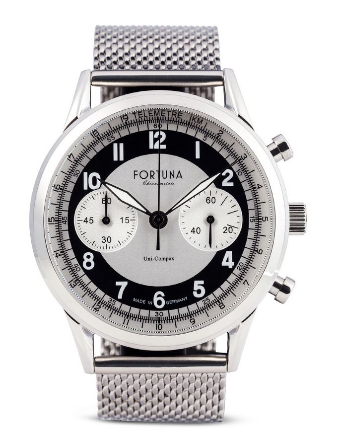 Fortuna Senator Chronograph Cream/Black Dial 42mm - SN72420M - Click Image to Close