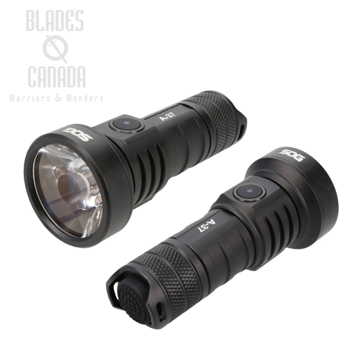 SOG A-37 Flashlight, Aluminum Black - 1320 Lumens, SOG-59-65-01-57