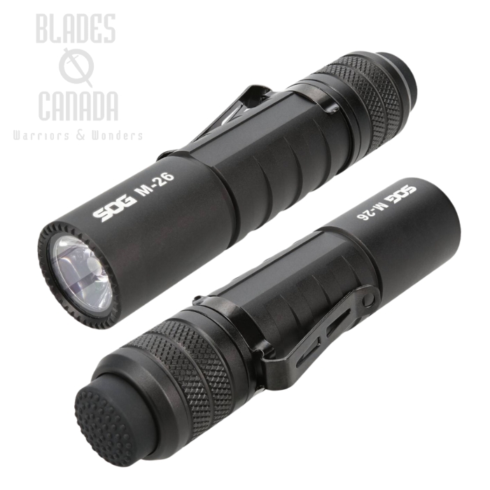 SOG M-26 Flashlight, Aluminum Black - 1300 Lumens, SOG-59-65-05-57