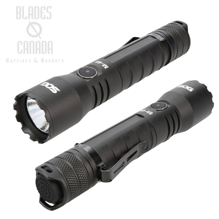 SOG M-48 Flashlight, Aluminum Black - 2500 Lumens, SOG-59-65-07-57 SOG M-48 Flashlight, Aluminum Black - 2500 Lumens, SOG-59-65-07-57