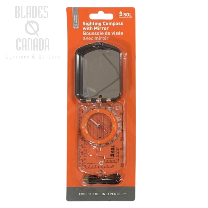Survive Outdoors Longer SOL Sighting Compass with Mirror