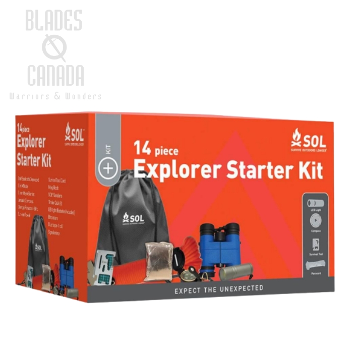 Survive Outdoors Longer SOL Explorer Adventure Ready Starter Kit- 14 Piece