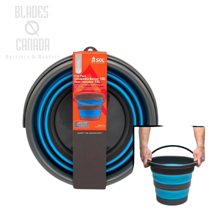 Survive Outdoors Longer SOL Flat Pack 10L Collapsible Bucket