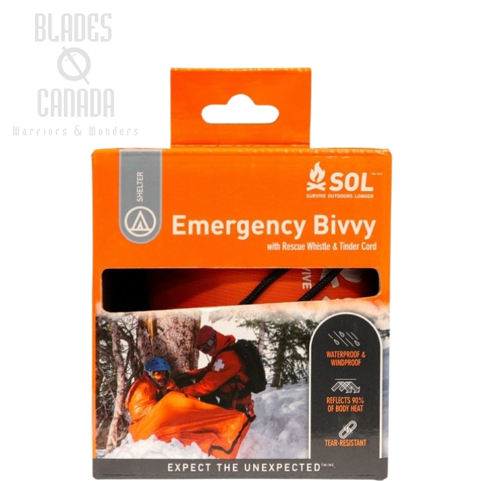 Survive Outdoors Longer SOL Emergency Bivvy w/ Whistle - Orange