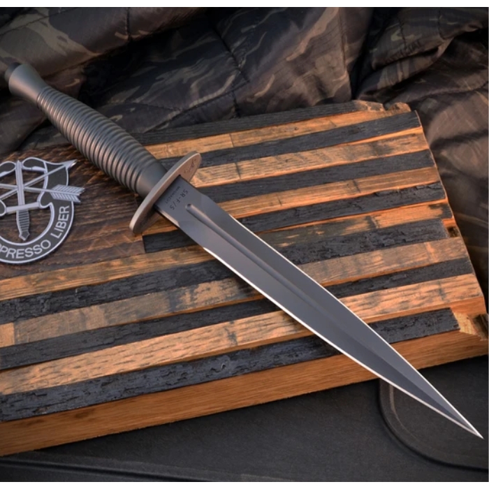 (image for) Spartan Blades Ronin F/S Dagger, CPM MagnaCut Black, Stainless Black, Kydex Sheath, SB60BKBKKYBK