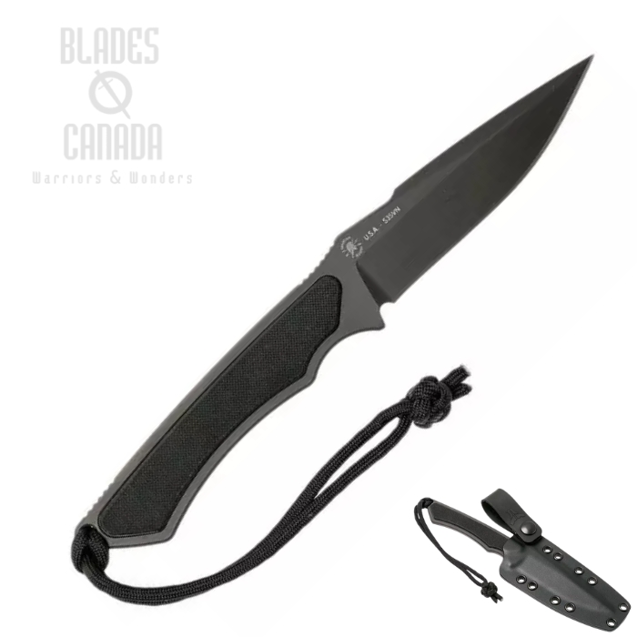 (image for) Spartan Blades Phrike Fixed Blade Knife, S35VN Black, G10 Black, Kydex Sheath, SB17BKBKKYBK