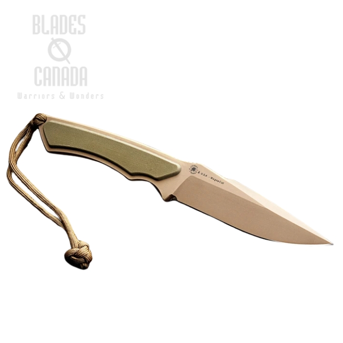 (image for) Spartan Blades Phrike Fixed Blade Knife, CPM MagnaCut FDE, G10 Green, Kydex Sheath, SB17DEGRKYTN