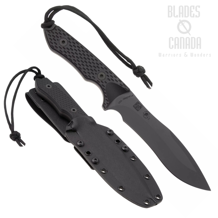 (image for) Spartan Blades Ronin Shinto Fixed Blade Knife, CPM MagnaCut Black, Kydex Sheath