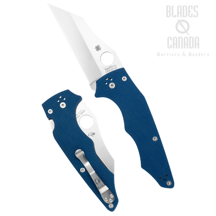(image for) (Coming Soon) Spyderco YoJumbo Compression Lock Folding Knife, CPM SPY27, G10 Cobalt Blue, C253GPCBL
