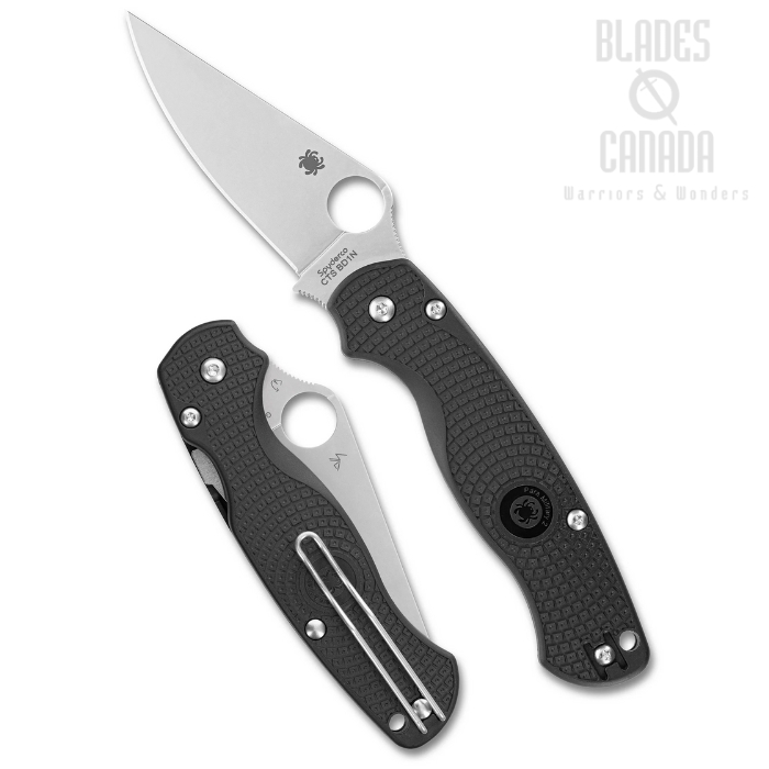 (Coming Soon) Spyderco Para Military 2 Lightweight Compression Lock Folding Knife, CTS BD1N Stainless, FRN Black, C81PBK2