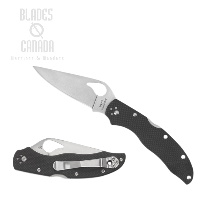 Byrd Harrier 2 Folding Knife, G10 Black, by Spyderco, BY01GP2