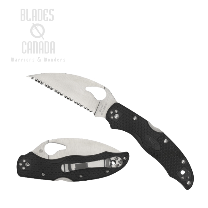 Byrd Harrier Gen 2 Lightweight Folding Knife, FRN Black, by Spyderco, BY01SBKWC2