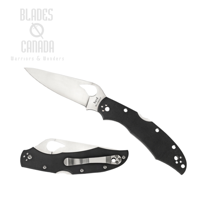 Byrd Cara Cara Gen 2 Folding Knife, G10 Black, by Spyderco, BY03GP2