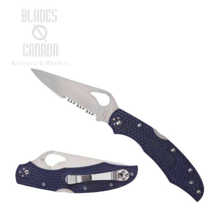 Byrd Cara Cara 2 Folding Knife, FRN Blue, by Spyderco, BY03PSBL2