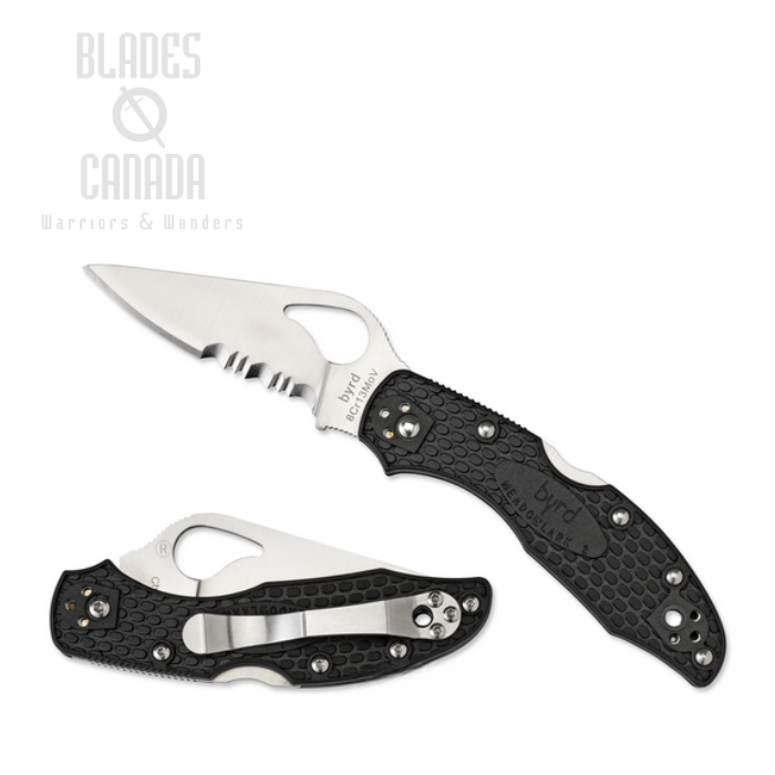 Byrd Meadowlark Gen 2 Folding Knife, FRN Black, by Spyderco, BY04PSBK2
