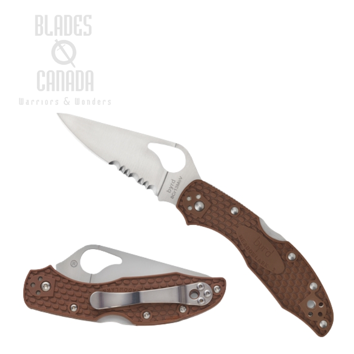 Byrd Meadowlark Folding Knife, FRN Brown, by Spyderco, BY04PSBN2