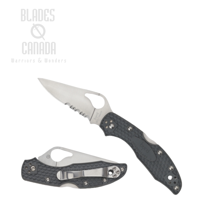 Byrd Meadowlark Folding Knife, FRN Grey, by Spyderco, BY04PSGY2