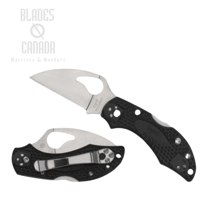 Byrd Robin Gen 2 Lightweight Folding Knife, FRN Black, by Spyderco, BY10PBKWC2