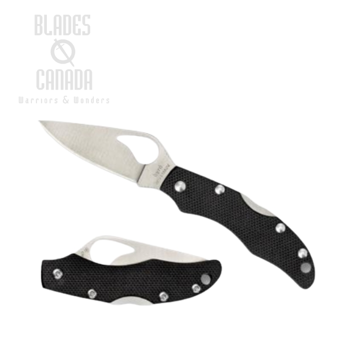 Byrd Finch 2 Folding Knife, G10 Black, by Spyderco, BY11GP2