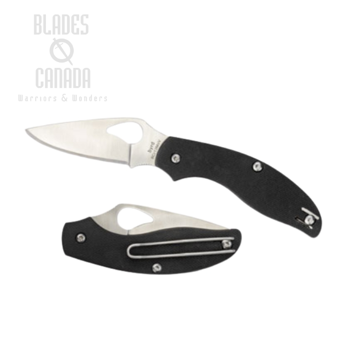 Byrd Tern Slipjoint Folding Knife, G10 Black, by Spyderco, BY23GP