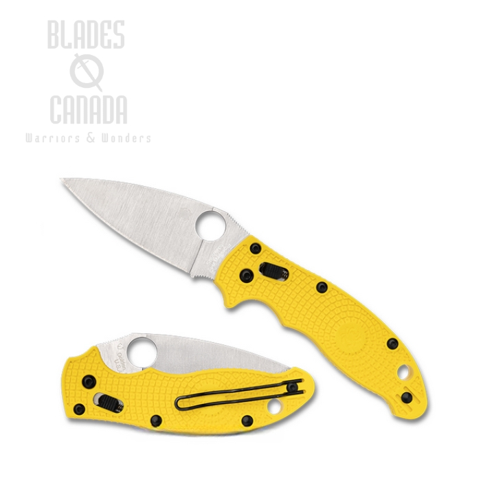 Spyderco Manix 2 Lightweight Salt Folding Knife, CPM Magnacut, FRCP Yellow, C101PYL2