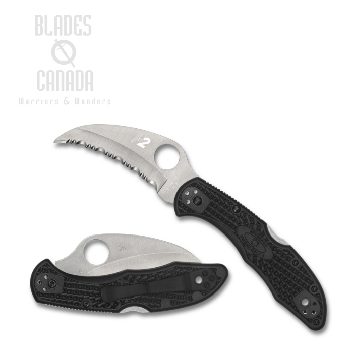 Spyderco Tasman Salt 2 Folding Knife, H2 Steel, FRN Black, C106SBK2