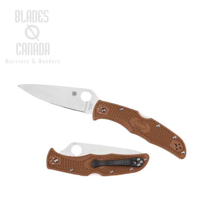 Spyderco Endura 4 Folding Knife, VG10, FRN Brown, C10FPBN