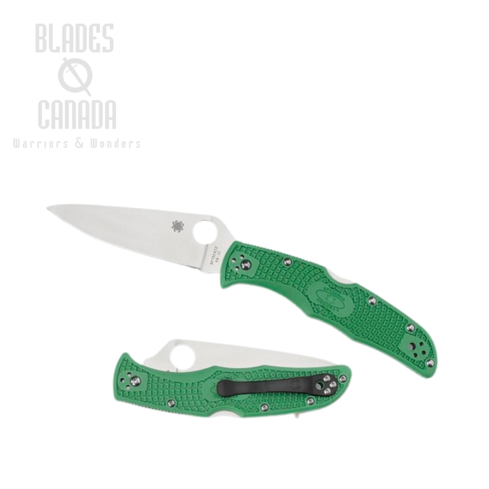Spyderco Endura 4 Folding Knife, VG10, FRN Green, C10FPGR