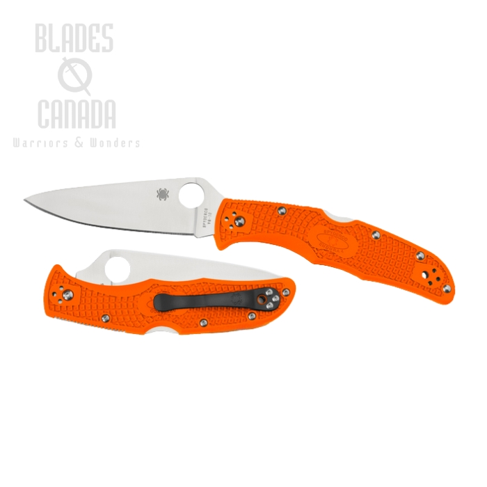 Spyderco Endura 4 Folding Knife, VG10, FRN Orange, C10FPOR