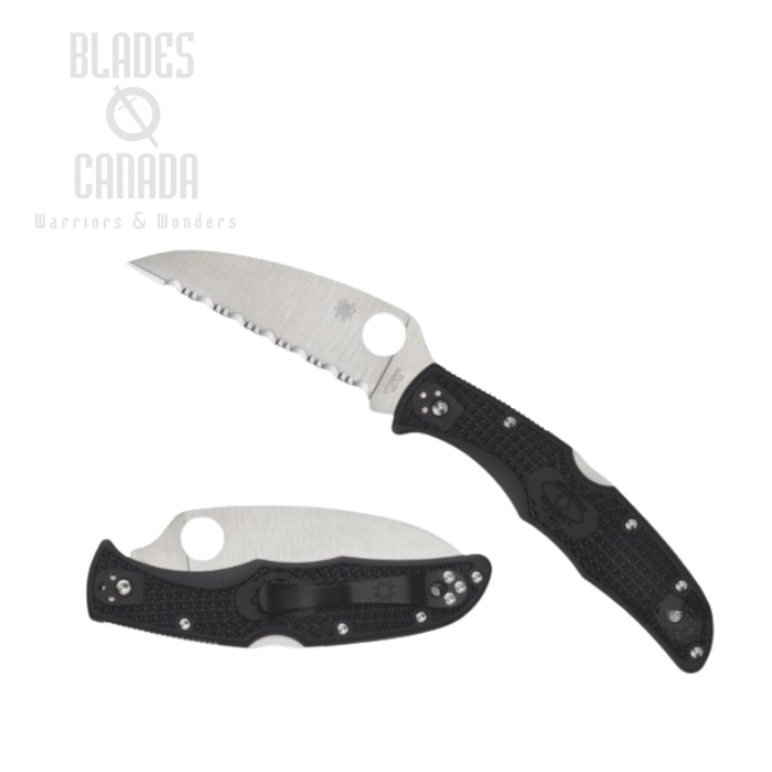 Spyderco Endura 4 Folding Knife, VG10 Wharncliffe Blade, FRN Black, C10FSWCBK