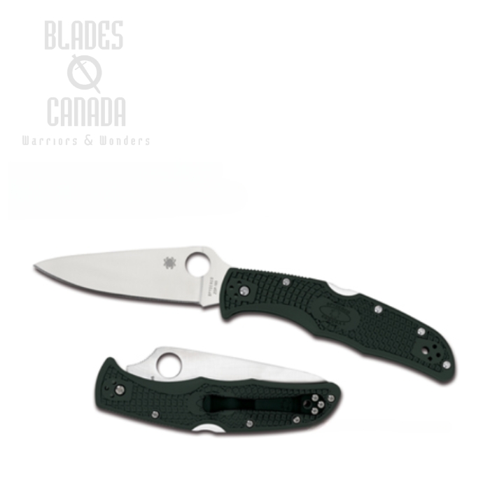 Spyderco Endura 4 Folding Knife, ZDP-189, FRN Green, C10PGRE