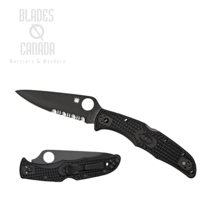 Spyderco Endura 4 Folding Knife, VG10 Combo Edge, FRN Black, C10PSBBK