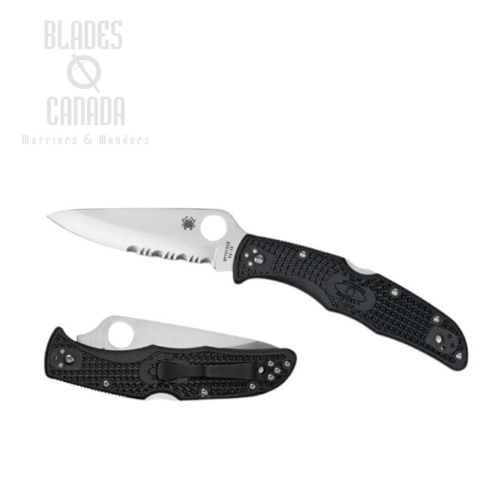 Spyderco Endura 4 Folding Knife, VG10 Combo Edge, FRN Black, C10PSBK