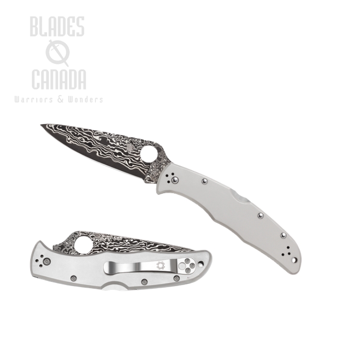 Spyderco Endura 4 Folding Knife, VG10/Damascus, Titanium, C10TIPD