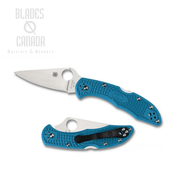 Spyderco Delica 4 Folding Knife, VG10, FRN Blue, C11FPBL
