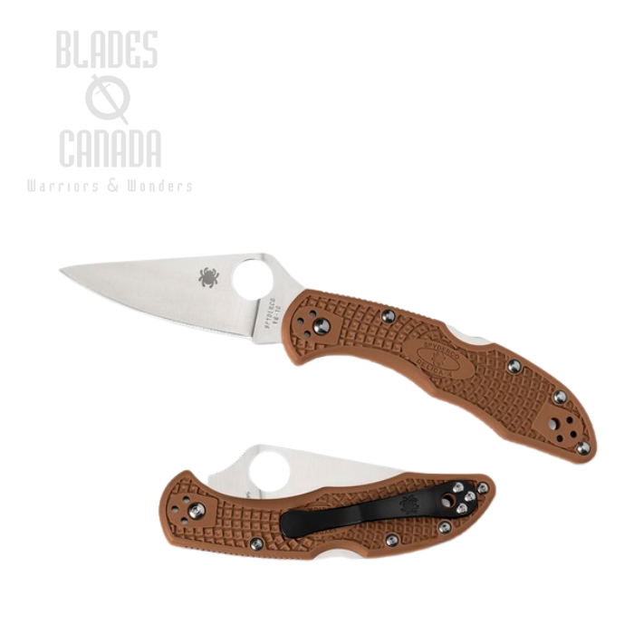 Spyderco Delica 4 Folding Knife, VG10, FRN Brown, C11FPBN
