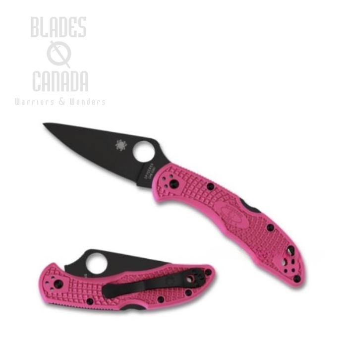 Spyderco Delica Folding Knife, S30V, FRN Pink, C11FPPNS30VBK