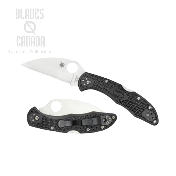 Spyderco Delica 4 Folding Knife, VG10 Wharncliffe Blade, FRN Black, C11FPWCBK