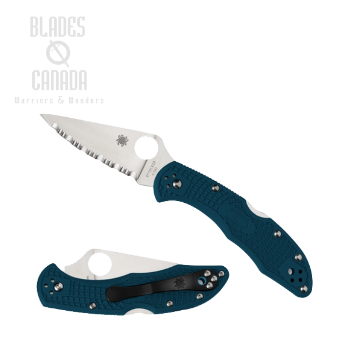 Spyderco Delica 4 Folding Knife, K390, FRN Blue, C11FSK390