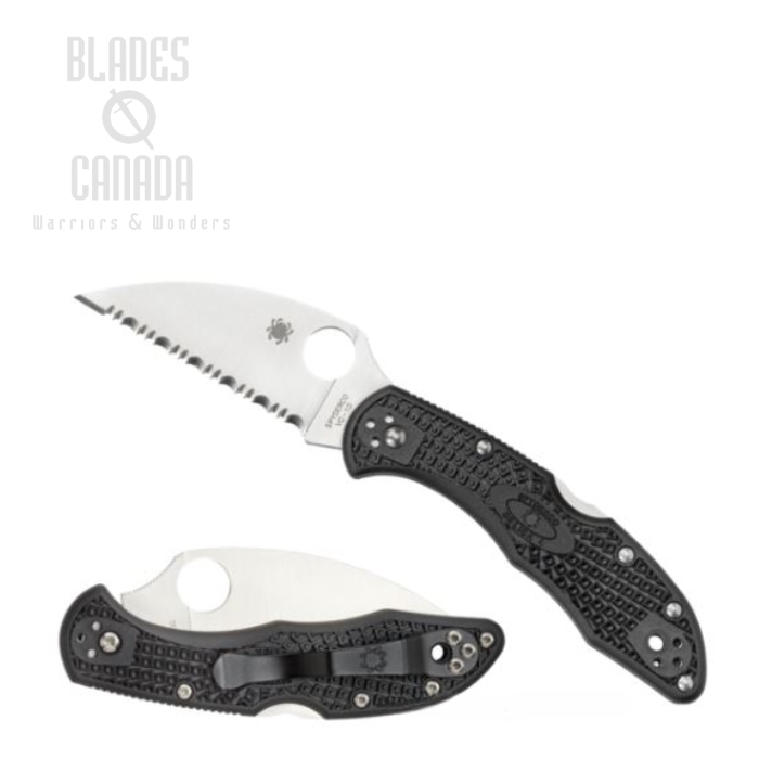 Spyderco Delica 4 Folding Knife, VG10 Wharncliffe Blade, FRN Black, C11FSWCBK