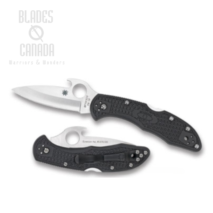 Spyderco Delica 4 Folding Knife, VG10, FRN Blue, "Wave" Opening, C11PGYW