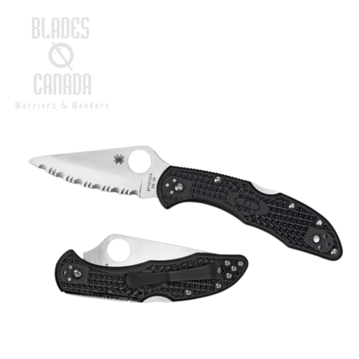 Spyderco Delica 4 Folding Knife, VG10, FRN Black, C11SBK