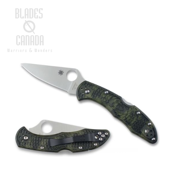 Spyderco Delica 4 Folding Knife, VG10, FRN Zome Green, C11ZFPGR