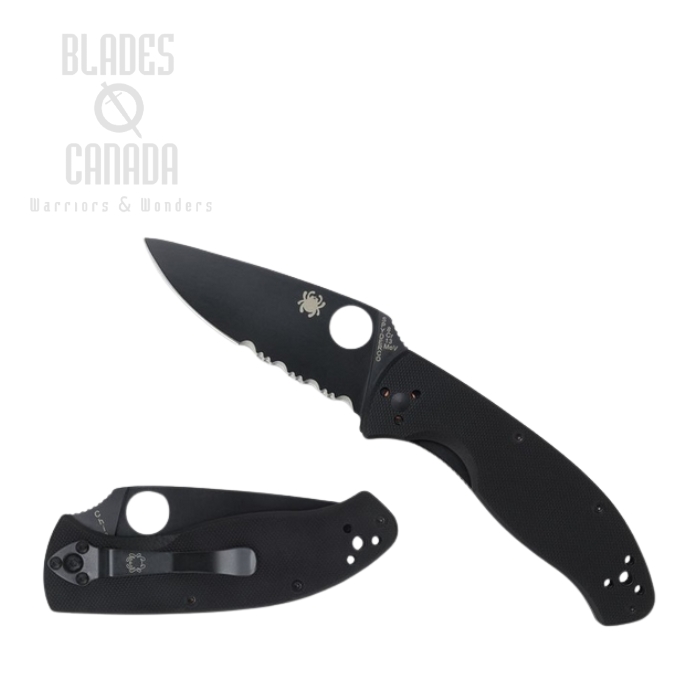 Spyderco Tenacious Folding Knife, G10 Black, C122GBBKPS