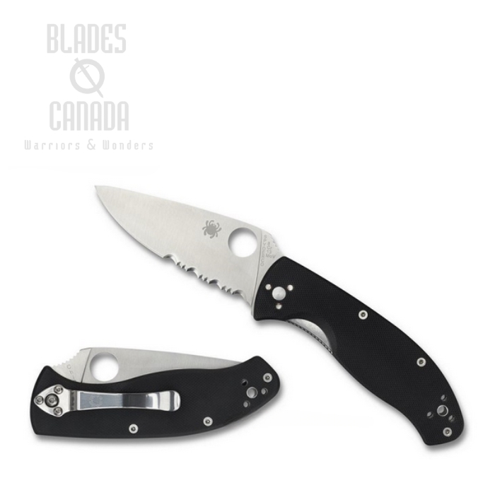 Spyderco Tenacious Folding Knife, G10 Black, C122GPS